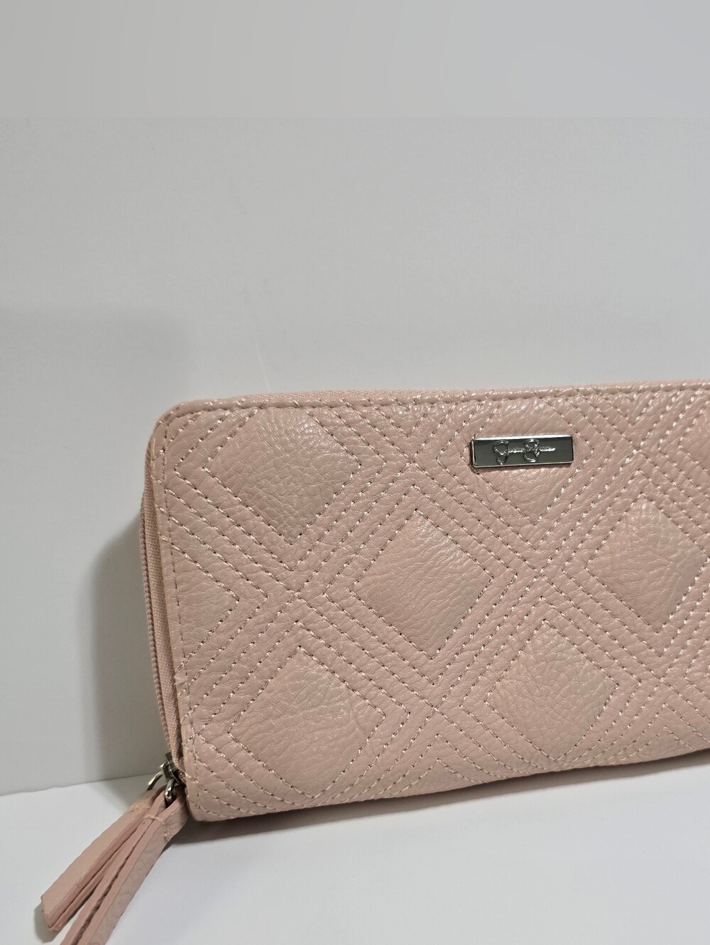 Jessica Simpson Blush Quilted Zip Wallet